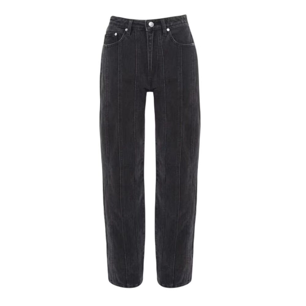 I Saw It First Womens/Ladies Denim Seam Detail Jeans / Black